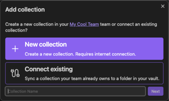 Choosing a new collection